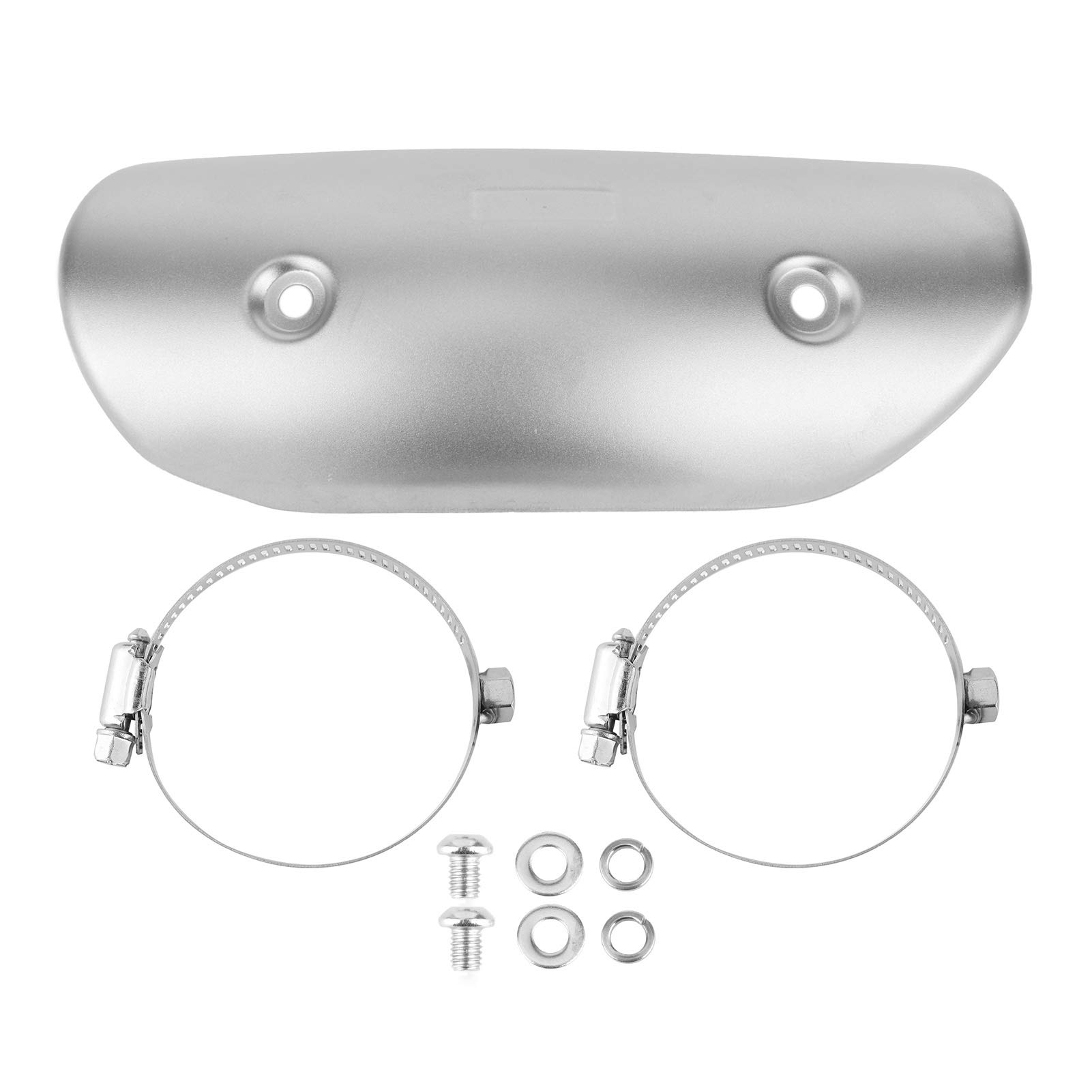 Munefe Auspuff Wärmeschütze Schalldämpfer Rohrrohr Wärmeabdeckung, Auspuffrohr -Wärmeschütze, Auspuff Middle Rohr Wärme Schutzschutzbedeckung für Motorräder (Stainless Steel) von MUNEFE
