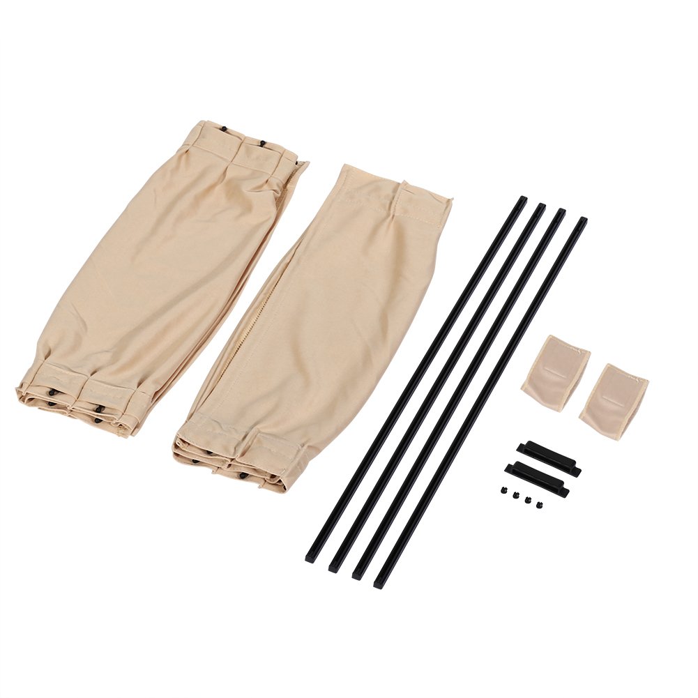 Munefe Auto Fenstervorhang, Autovorhang Sonnenschirme, 2 x 50er verstellbare Sonnenschutz Visor Valance Vorhang geeignet für die meisten Autos SUV (Höhe 38 bis 42 cm 14,96) (Beige) von MUNEFE
