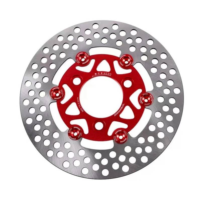 MUTYNE Bremsscheibenrotor Universal Motorrad E-Bike Bremsscheibe Rotor 220mm 7,0 Schwimmende Scheibe/Feste Scheibe Motorrad Bremsscheibe von MUTYNE