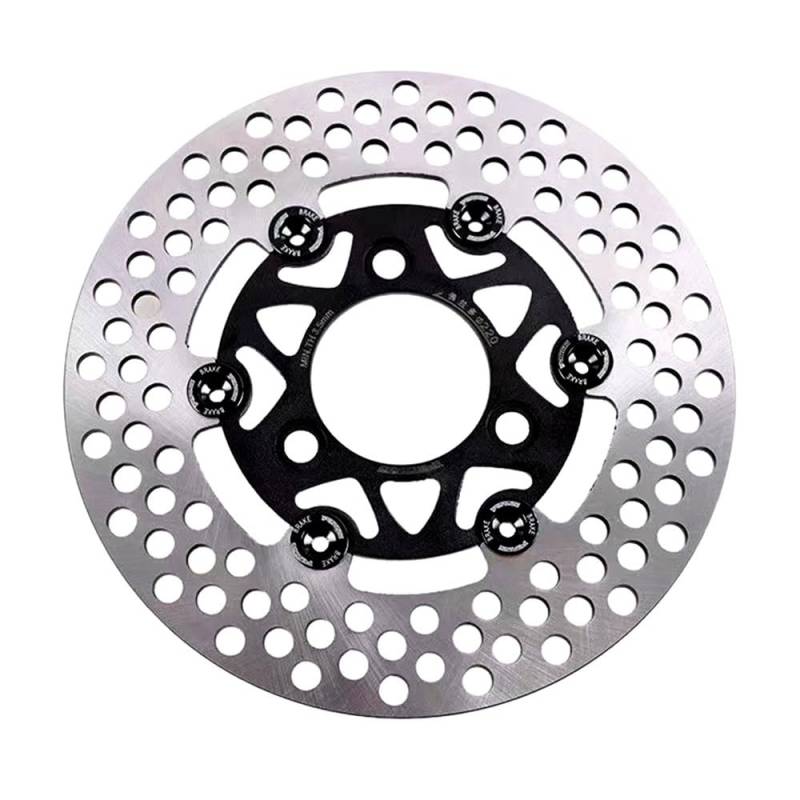 MUTYNE Bremsscheibenrotor Universal Motorrad E-Bike Bremsscheibe Rotor 220mm 7,0 Schwimmende Scheibe/Feste Scheibe Motorrad Bremsscheibe von MUTYNE