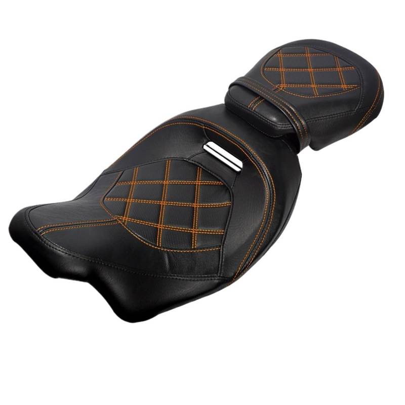 Motorrad-Sitzkissen Fahrer-Beifahrer-Sitz mit niedrigem Profil Motorrad-PU für Touring für Road für Glide für Road für Electra 2009–2024 Motorrad-Sitzpolster von MUTYNE