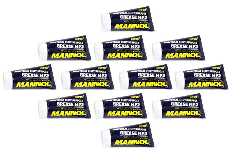 12x 100 g Multipurpose Grease MANNOL Universal Mehrzweckfett Lithiumfett Fett von MVH Bockauf