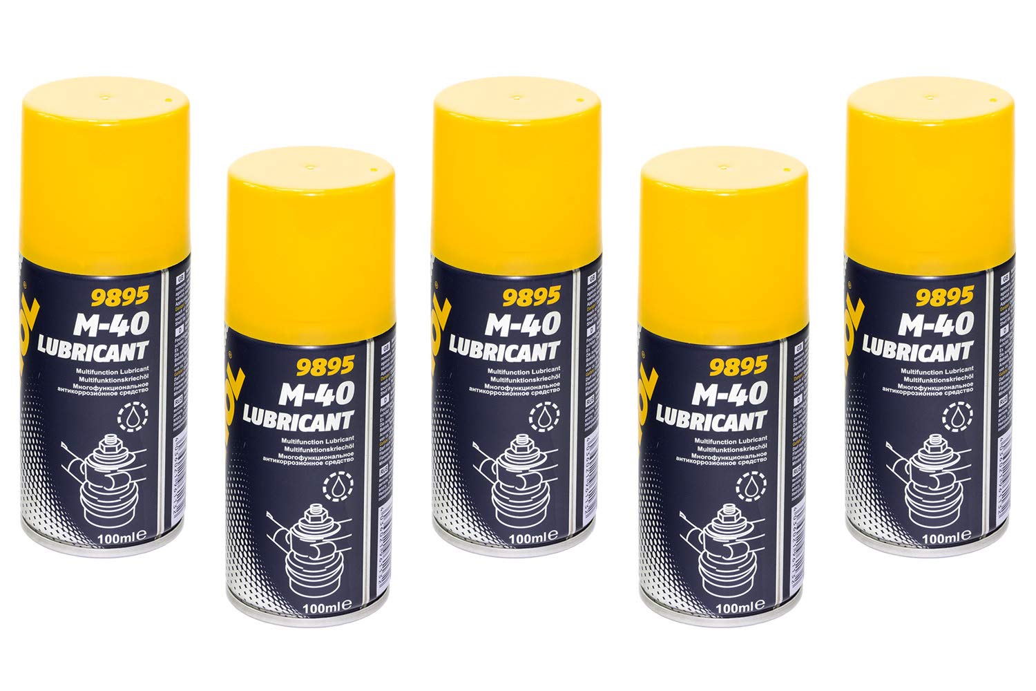 5x 100 ml Original MANNOL M-40 Lubricant Rostlöser Kriechöl Multifunktionsöl 5x 100 ml Original MANNOL M-40 Lubricant Rostlöser Kriechöl Multifunktionsöl von MVH Bockauf