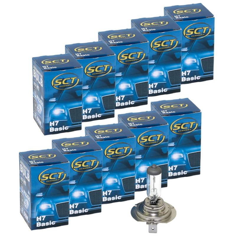 Glühbirne H7 Basic 12V 55W PX26d Halogen SCT Lampe Birne Glühlampe 10 Stück von MVH Bockauf