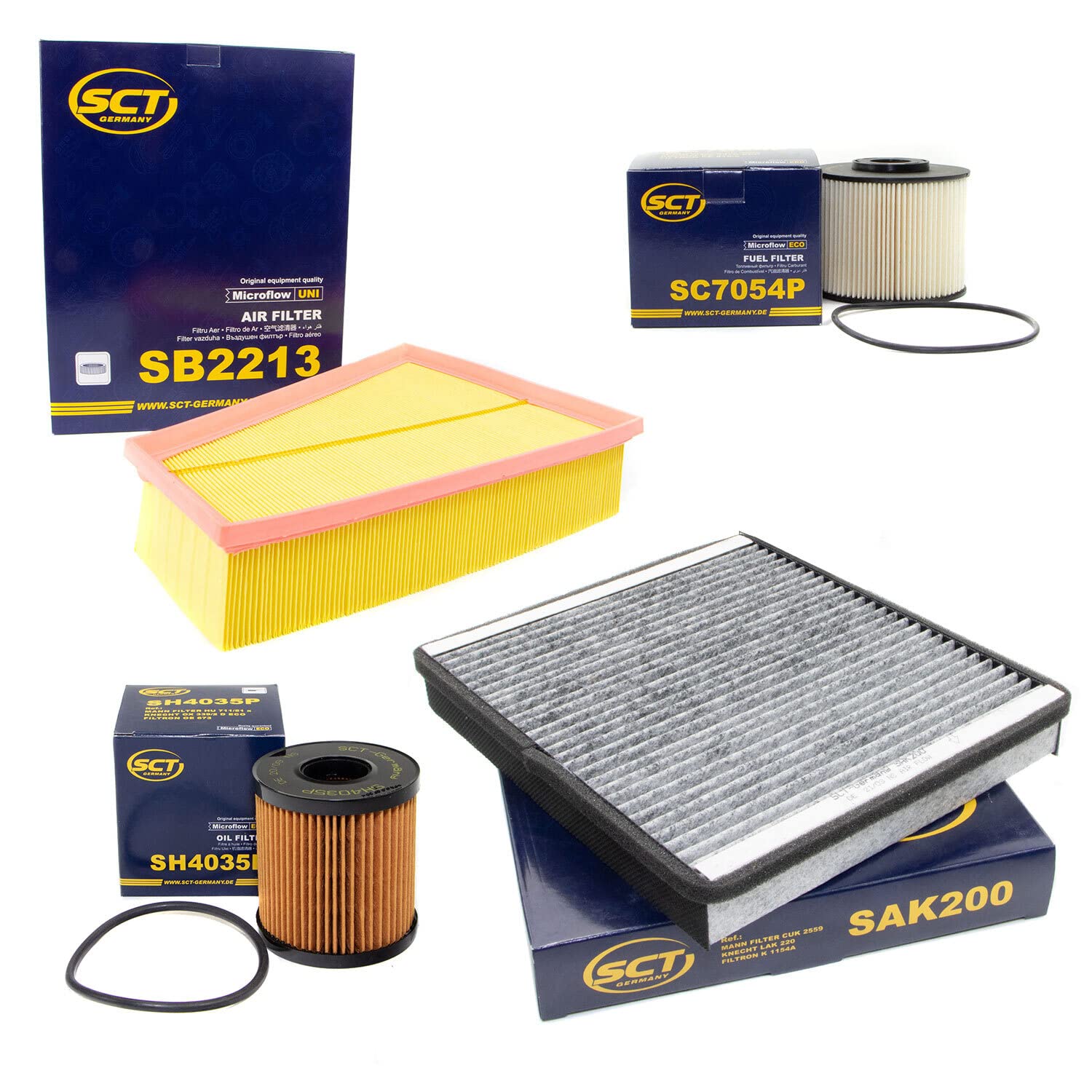 Inspektionspaket SCT Kraftstofffilter + Luftfilter + Innenraumfilter + Ölfilter Inspektionspaket SCT Kraftstofffilter + Luftfilter + Innenraumfilter + Ölfilter von MVH Bockauf
