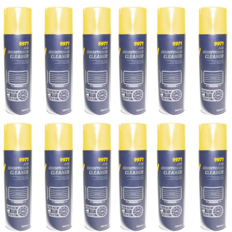 Klimaanlagenreiniger Klimaanlage Reiniger Air Conditioner Cleaner Desinfektion Mannol 9971 12x 520 ml von MVH Bockauf