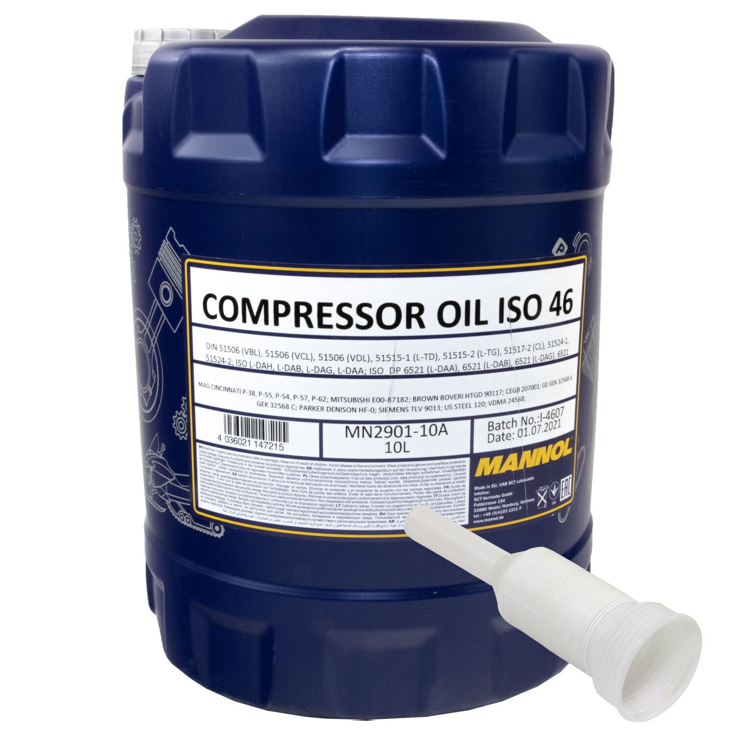 Kompressoröl Kompressor Öl MANNOL ISO 46 10 Liter mit Ausgießer Kompressoröl Kompressor Öl MANNOL ISO 46 10 Liter mit Ausgießer von MVH Bockauf
