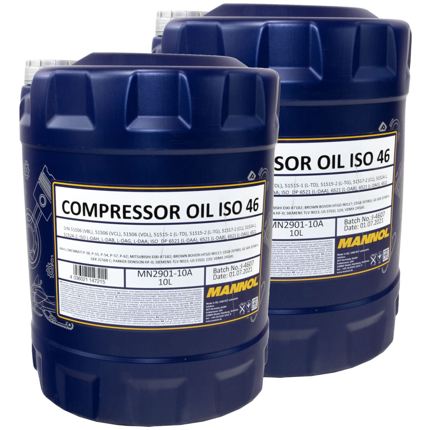 Kompressoröl Kompressor Öl MANNOL ISO 46 2 X 10 Liter Kompressoröl Kompressor Öl MANNOL ISO 46 2 X 10 Liter von MVH Bockauf