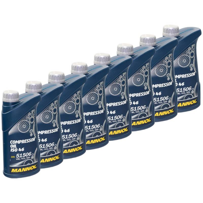 Kompressoröl Kompressor Öl MANNOL ISO 46 8 X 1 Liter von MVH Bockauf
