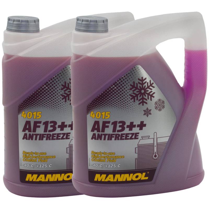Kühlerfrostschutz MANNOL AF13++ Antifreeze 2 X 5 Liter Fertiggemisch -40°C rot von MVH Bockauf