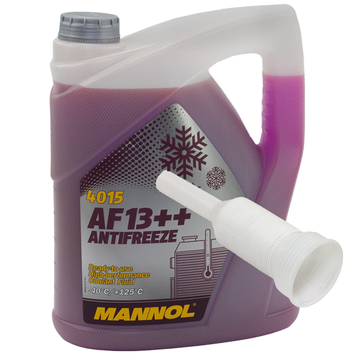 Kühlerfrostschutz MANNOL AF13++ Antifreeze 5 Liter Fertiggemisch -40°C rot mit Ausgießer von MVH Bockauf
