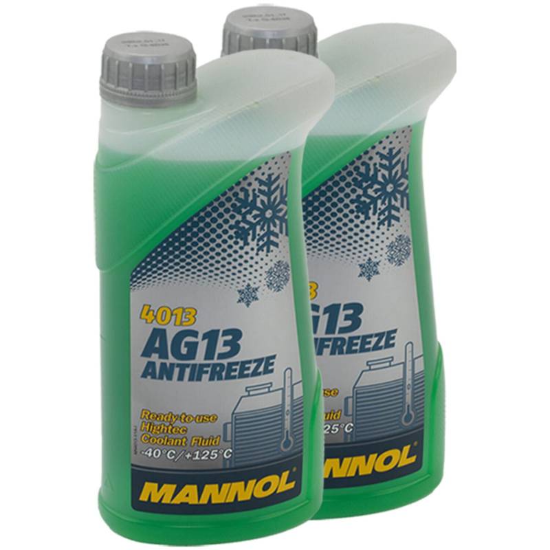 Kühlerfrostschutz MANNOL Hightec Antifreeze 2 X 1 Liter Fertiggemisch -40°C grün von MVH Bockauf