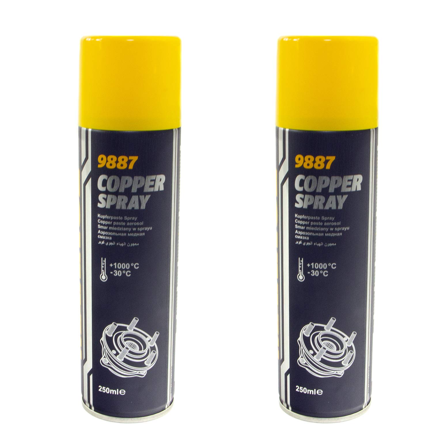 Kupfer Paste Spray Cooper Spray MANNOL 9887 2 X 250 ml von MVH Bockauf