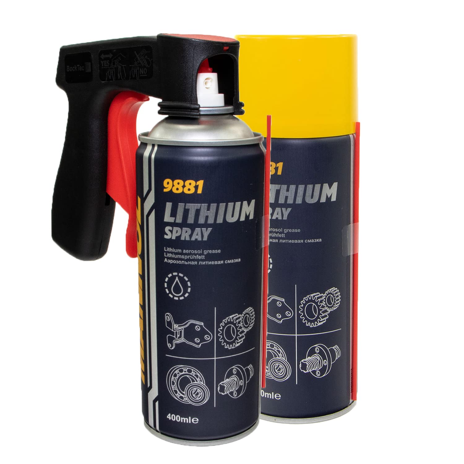 Lithium Spray Lithiumfett MANNOL 9881 2 X 400 ml mit Pistolengriff von MVH Bockauf