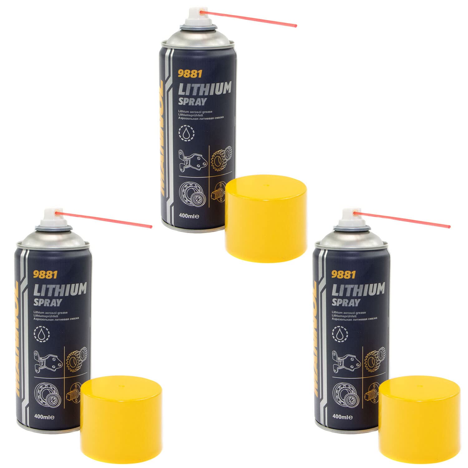 Lithium Spray Lithiumfett MANNOL 9881 3 X 400 ml von MVH Bockauf