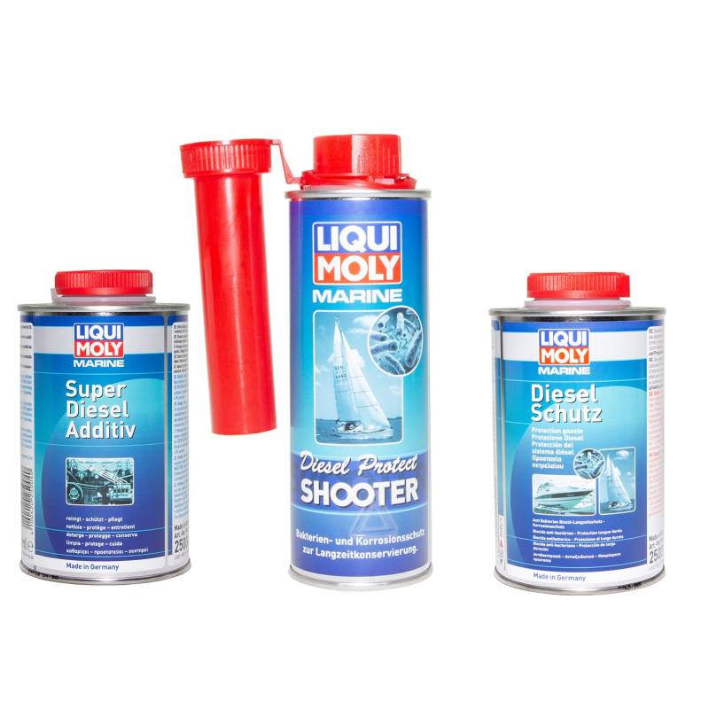 Marine Diesel Schutz Additiv + Marine Super Diesel Additiv LIQUI MOLY 2x 500 ml + Protect Shooter 200 ml von MVH Bockauf