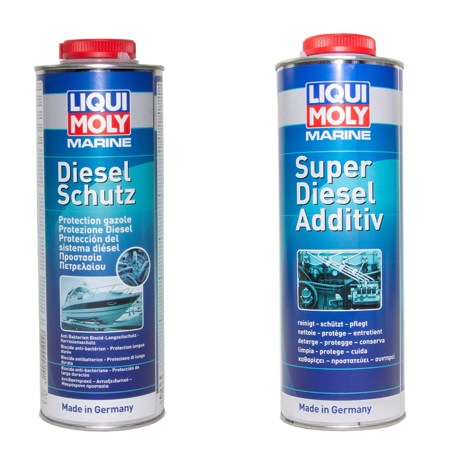 Marine Diesel Schutz Additiv + Marine Super Diesel Additiv LIQUI MOLY je 1 Liter von MVH Bockauf