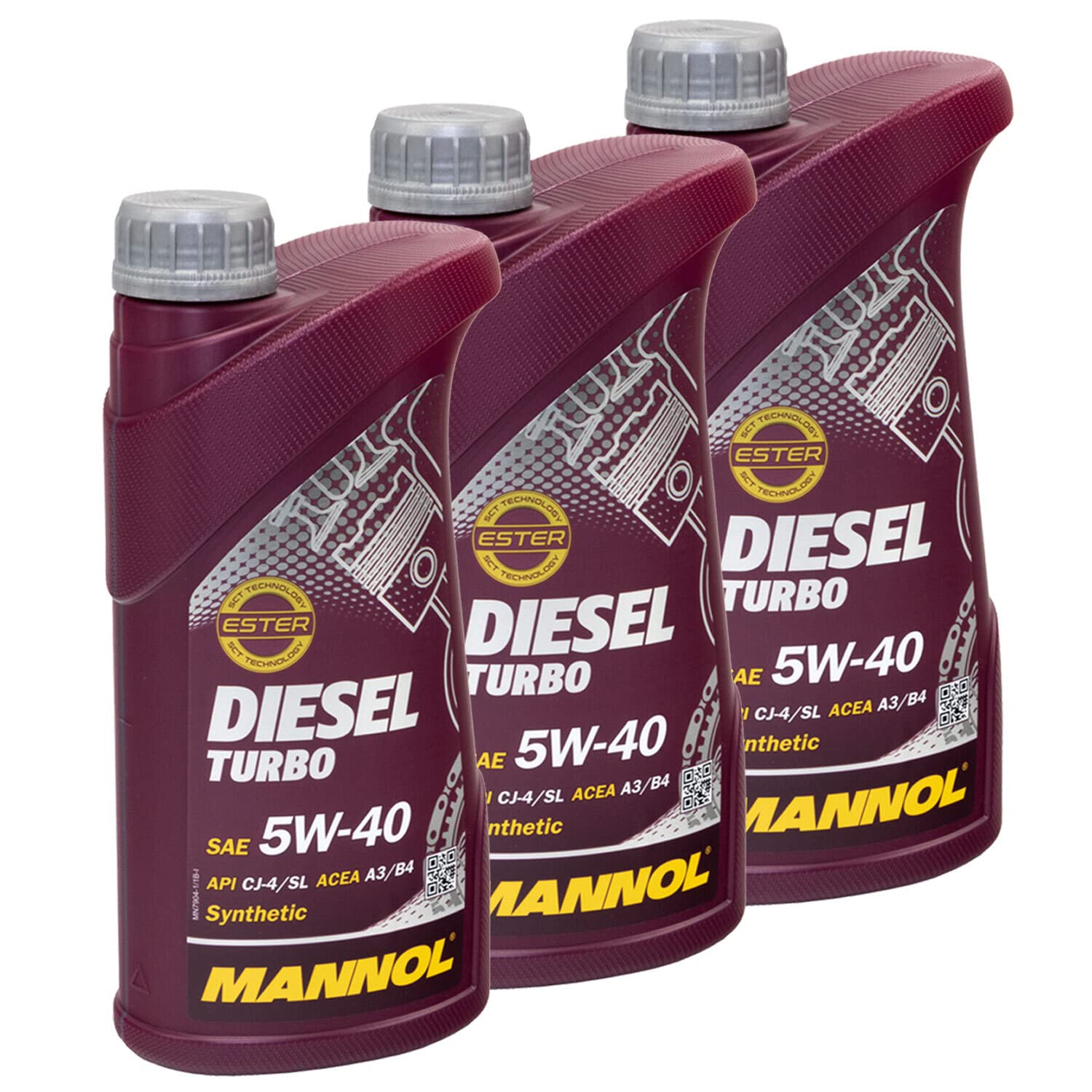 Motoröl MANNOL 5W40 Diesel Turbo API CI4/ SN 3 X 1 Liter von MVH Bockauf