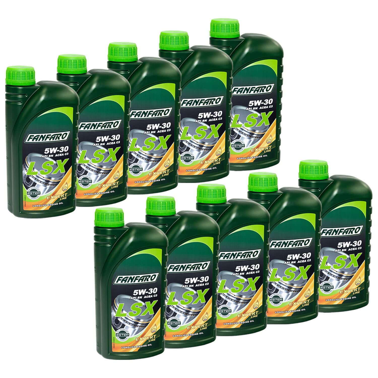Motoröl Motor Öl FANFARO 5W-30 LSX API SN 10 X 1 Liter Motoröl Motor Öl FANFARO 5W-30 LSX API SN 10 X 1 Liter von MVH Bockauf