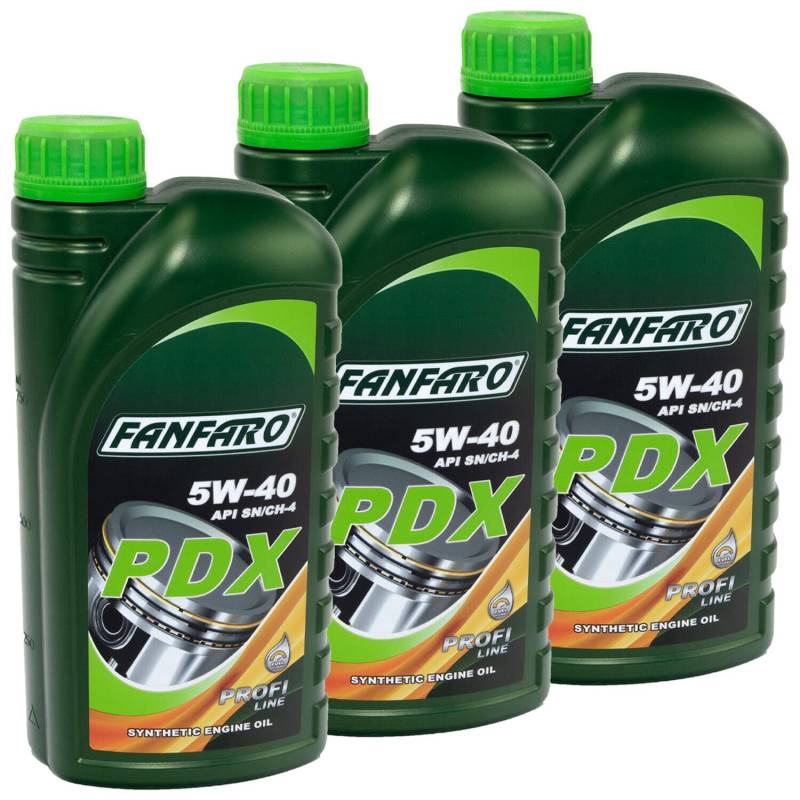 Motoröl Motor Öl FANFARO 5W-40 PDX API SN 3 X 1 Liter von MVH Bockauf