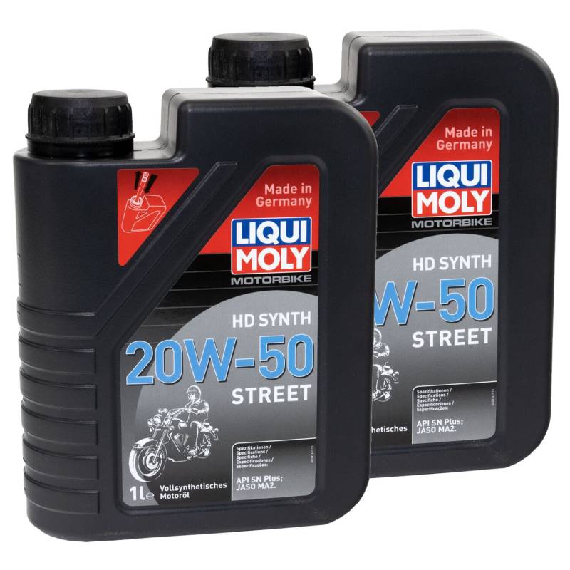 Motoröl Motor Öl LIQUI MOLY Street 20W-50 HD SYNTH 2 X 1 Liter von MVH Bockauf