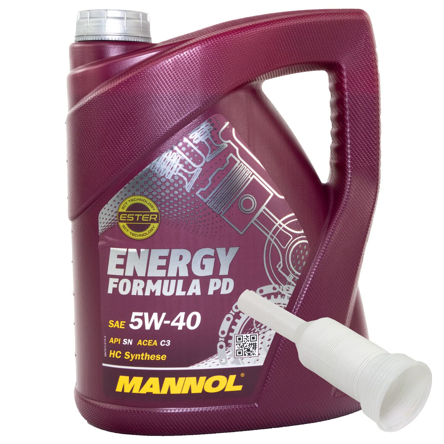 Motoröl Motor Öl MANNOL Energy Formula PD 5W-40 API SN 5 Liter mit Ausgießer von MVH Bockauf