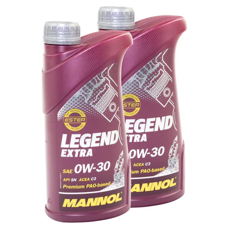 Motoröl Motor Öl MANNOL Legend Extra 0W30 API SN 2 X 1 Liter von MVH Bockauf