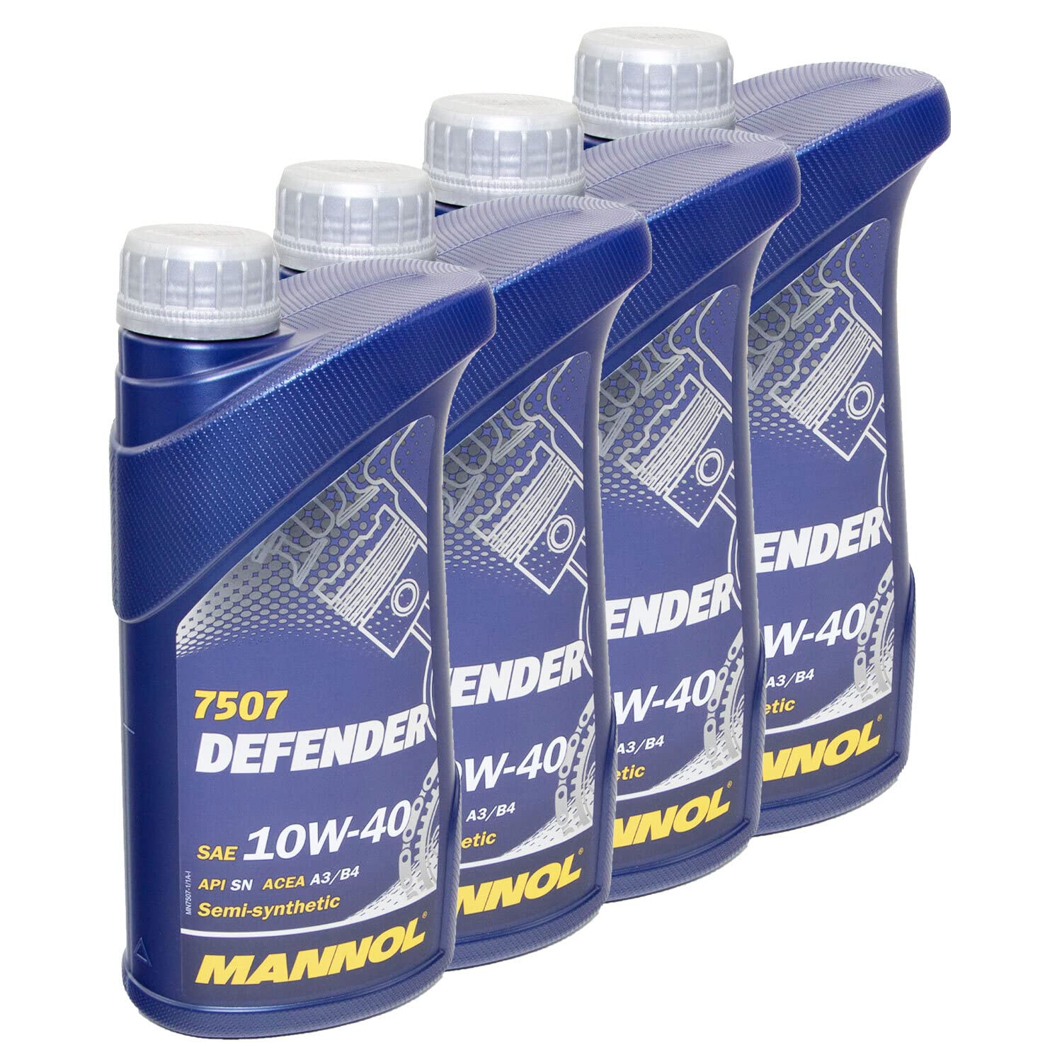 Motoröl Motor Öl teilsynthetisch MANNOL Defender 10W-40 API SN 4 X 1 Liter Motoröl Motor Öl teilsynthetisch MANNOL Defender 10W-40 API SN 4 X 1 Liter von MVH Bockauf