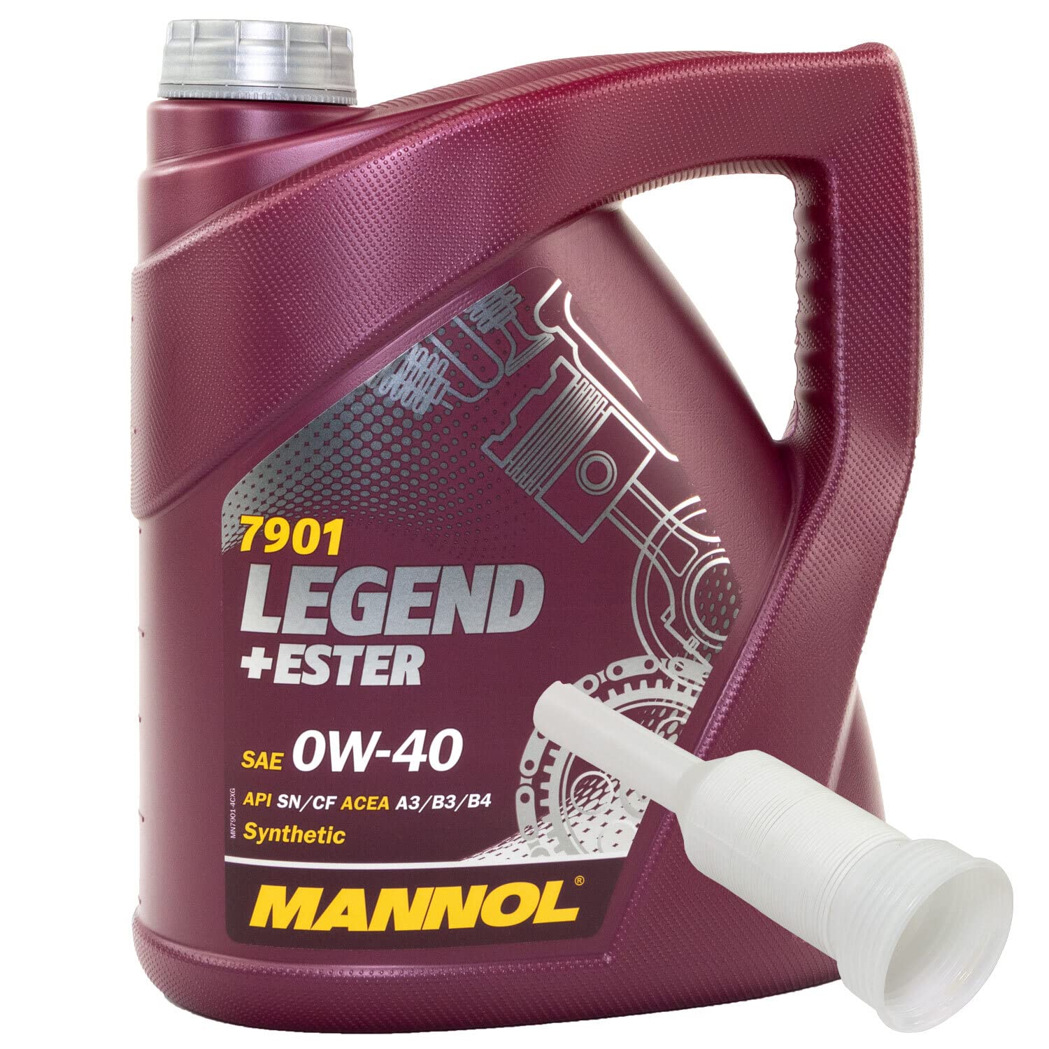 Motoröl Motor Öl vollsynthetisch MANNOL Legend+Ester 0W-40 API SN/CH-4 4 Liter mit Ausgießer Motoröl Motor Öl vollsynthetisch MANNOL Legend+Ester 0W-40 API SN/CH-4 4 Liter mit Ausgießer von MVH Bockauf