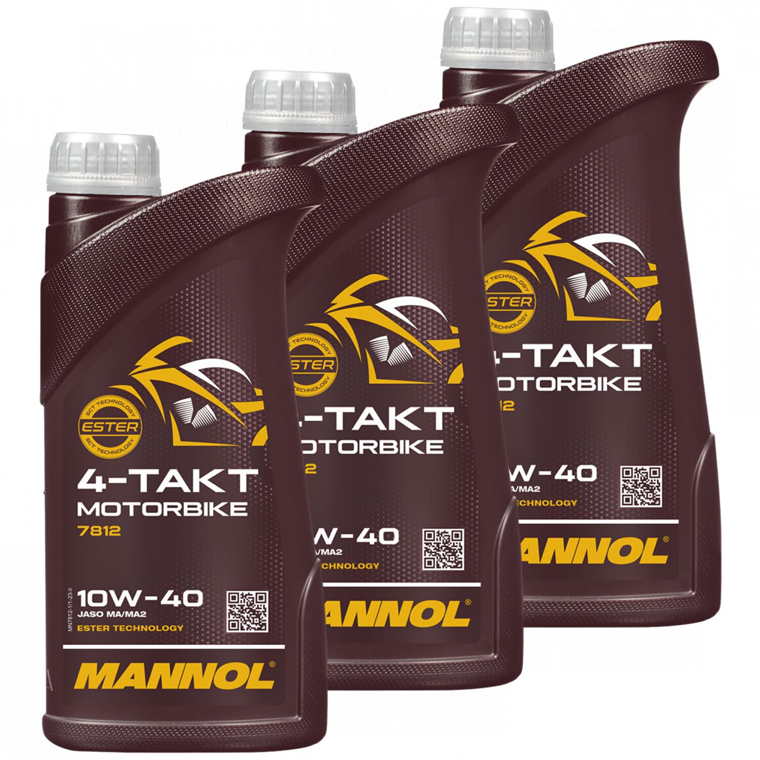 Motoröl Motorbike 4-Takt SAE 10W-40 MANNOL API SL 3 X 1 Liter für Aprilia ATU BM W Cagiva Ducati Gilera Hon da Hyosung Italjet Kawasaki KT M Kymco MBK Moto Guzzi MZ/MUZ PGO Suzu ki Yamaha von MVH Bockauf