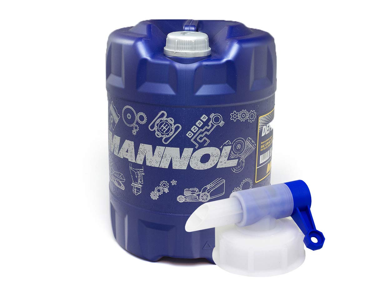Motoröl Öl MANNOL Defender 10W-40 teilsynthetisch 20 Liter API SL/CF M e r c e d e s V W inkl. Auslasshahn von MVH Bockauf
