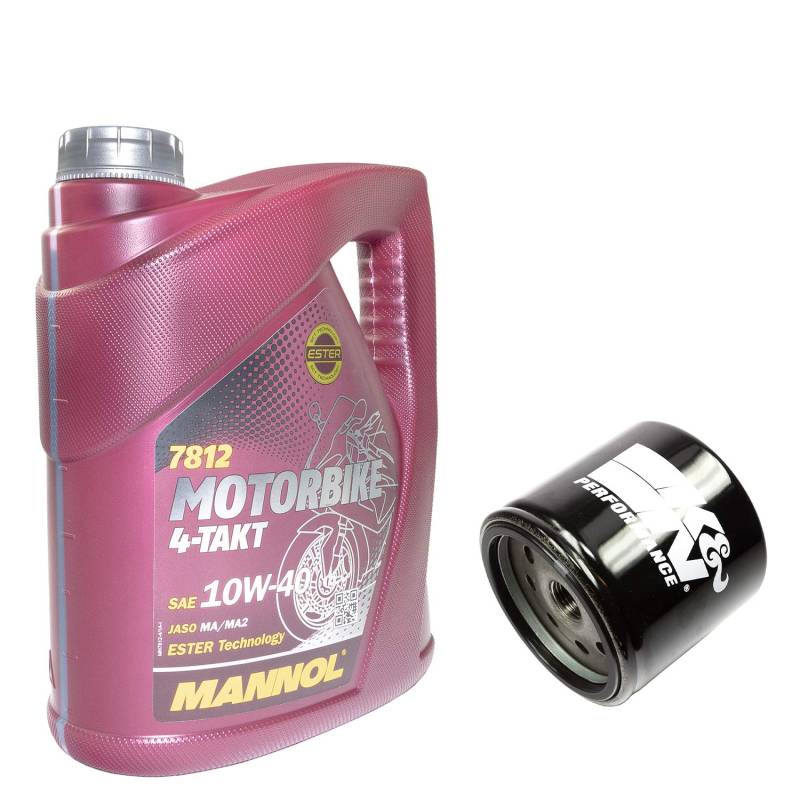Motoröl Set 10W40 4 Liter + Ölfilter KN153 für Cagiva Ducati Elefant Gran Canyon 1098 1098 748 748 749 749 851 851 888 888 916 916 999 999 Diavel MH von MVH Bockauf