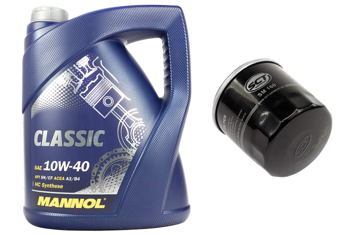Motoröl Set 10W40 5 Liter + Ölfilter SM160 Motoröl Set 10W40 5 Liter + Ölfilter SM160 von MVH Bockauf