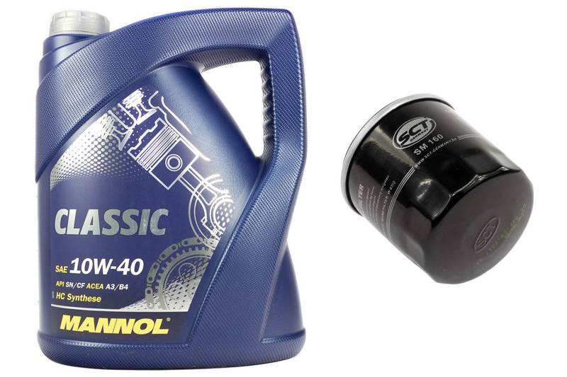 Motoröl Set 10W40 5 Liter + Ölfilter SM160 von MVH Bockauf