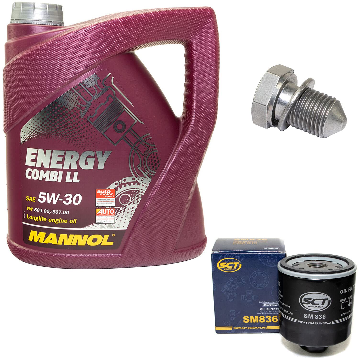 Motoröl Set 5W30 4 Liter + Ölfilter SM836 + Ölablassschraube 48871 Motoröl Set 5W30 4 Liter + Ölfilter SM836 + Ölablassschraube 48871 von MVH Bockauf