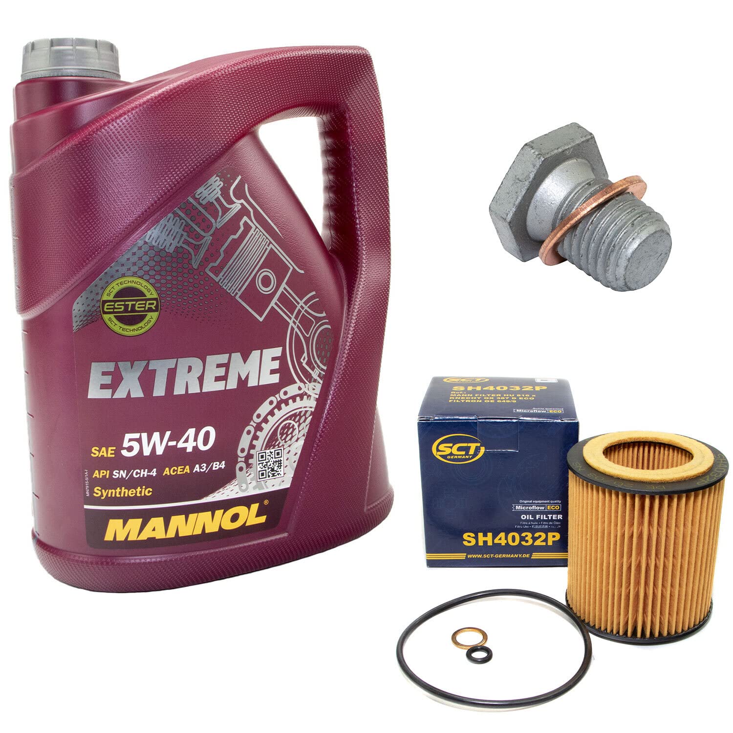 Motoröl Set 5W40 5 Liter + Ölfilter SH4032P + Ölablassschraube 100551 Motoröl Set 5W40 5 Liter + Ölfilter SH4032P + Ölablassschraube 100551 von MVH Bockauf
