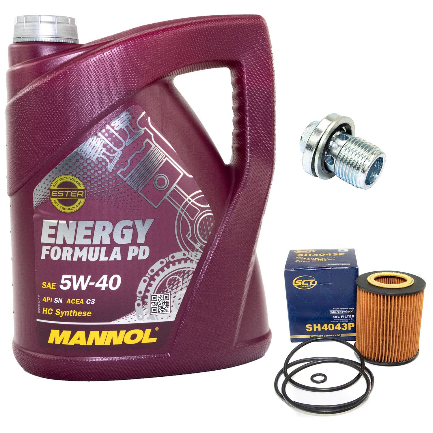 Motoröl Set 5W40 5 Liter + Ölfilter SH4043P + Ölablassschraube 31119 Motoröl Set 5W40 5 Liter + Ölfilter SH4043P + Ölablassschraube 31119 von MVH Bockauf
