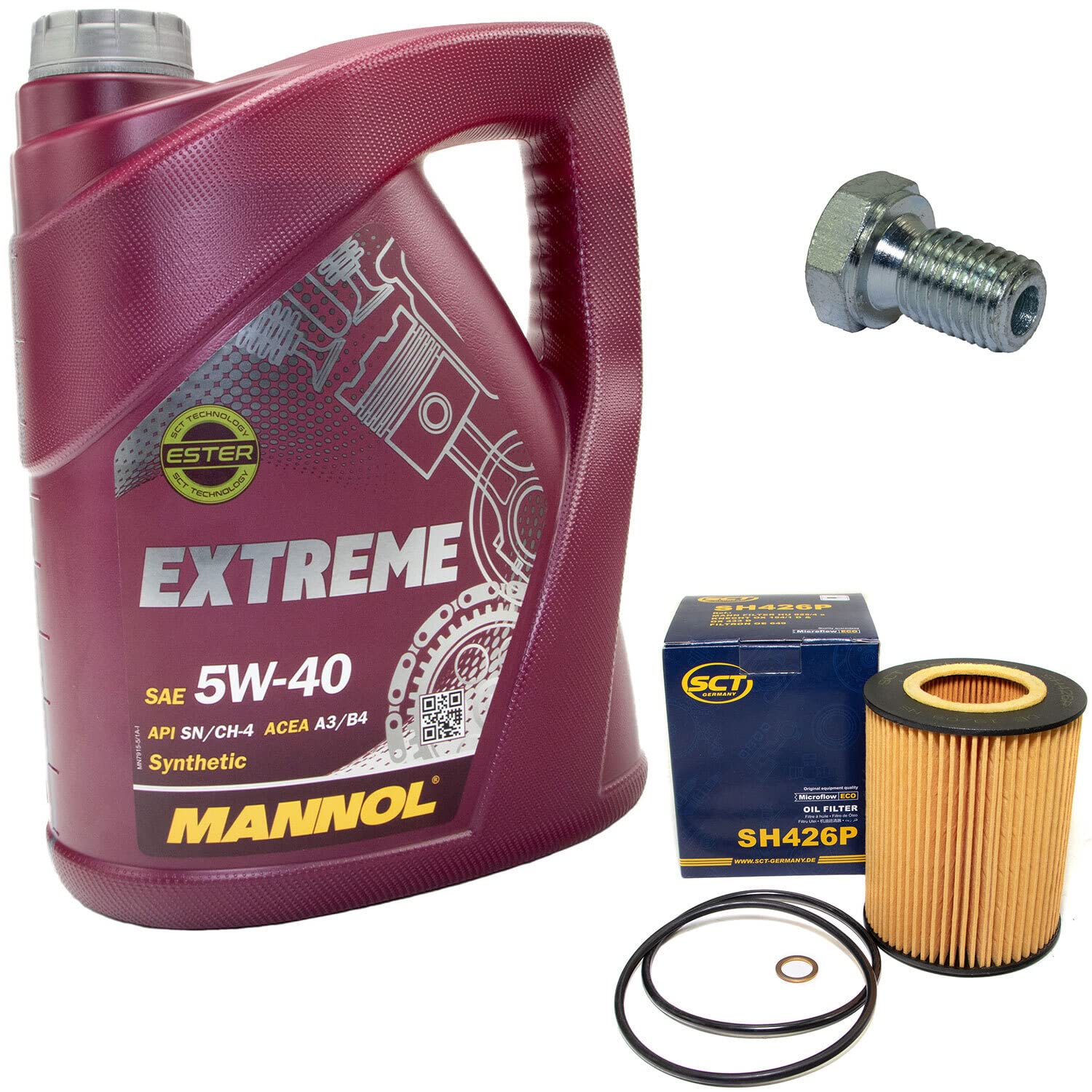 Motoröl Set 5W40 5 Liter + Ölfilter SH426P + Ölablassschraube 48893 Motoröl Set 5W40 5 Liter + Ölfilter SH426P + Ölablassschraube 48893 von MVH Bockauf