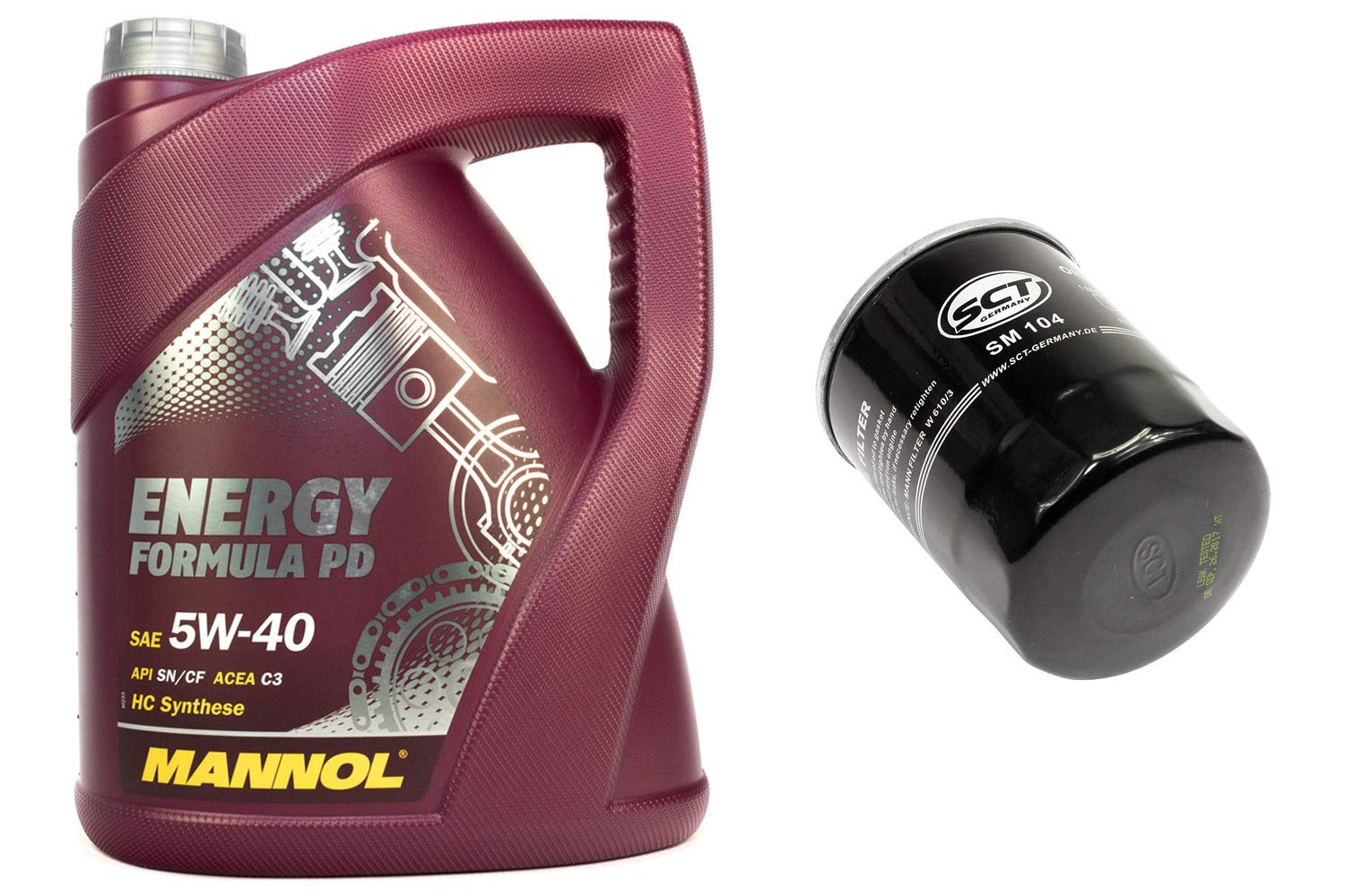 Motoröl Set 5W40 5 Liter + Ölfilter SM104 Motoröl Set 5W40 5 Liter + Ölfilter SM104 von MVH Bockauf