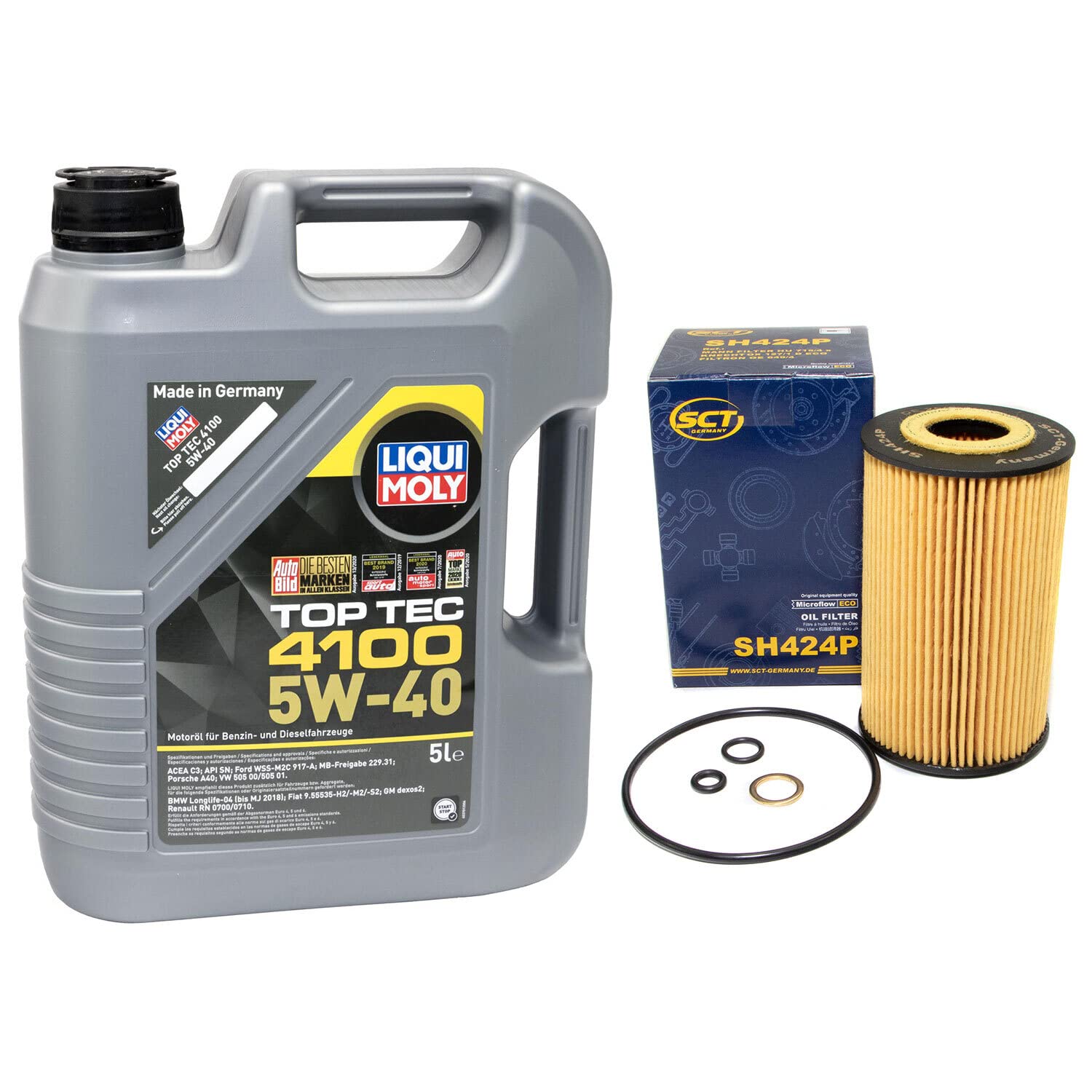 Motoröl Set Top Tec 4100 5W-40 5 Liter + Ölfilter SH424P Motoröl Set Top Tec 4100 5W-40 5 Liter + Ölfilter SH424P von MVH Bockauf
