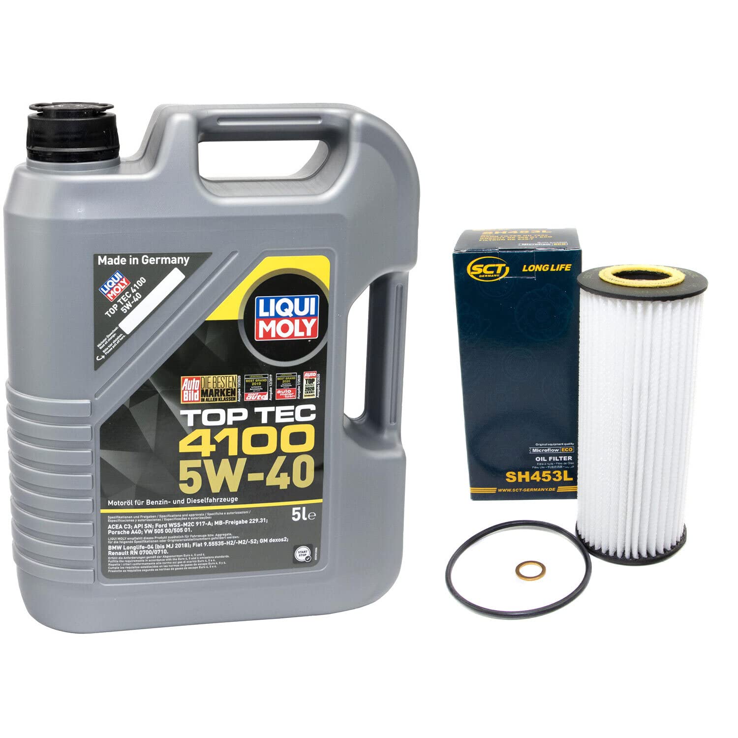 Motoröl Set Top Tec 4100 5W-40 5 Liter + Ölfilter SH453L Motoröl Set Top Tec 4100 5W-40 5 Liter + Ölfilter SH453L von MVH Bockauf