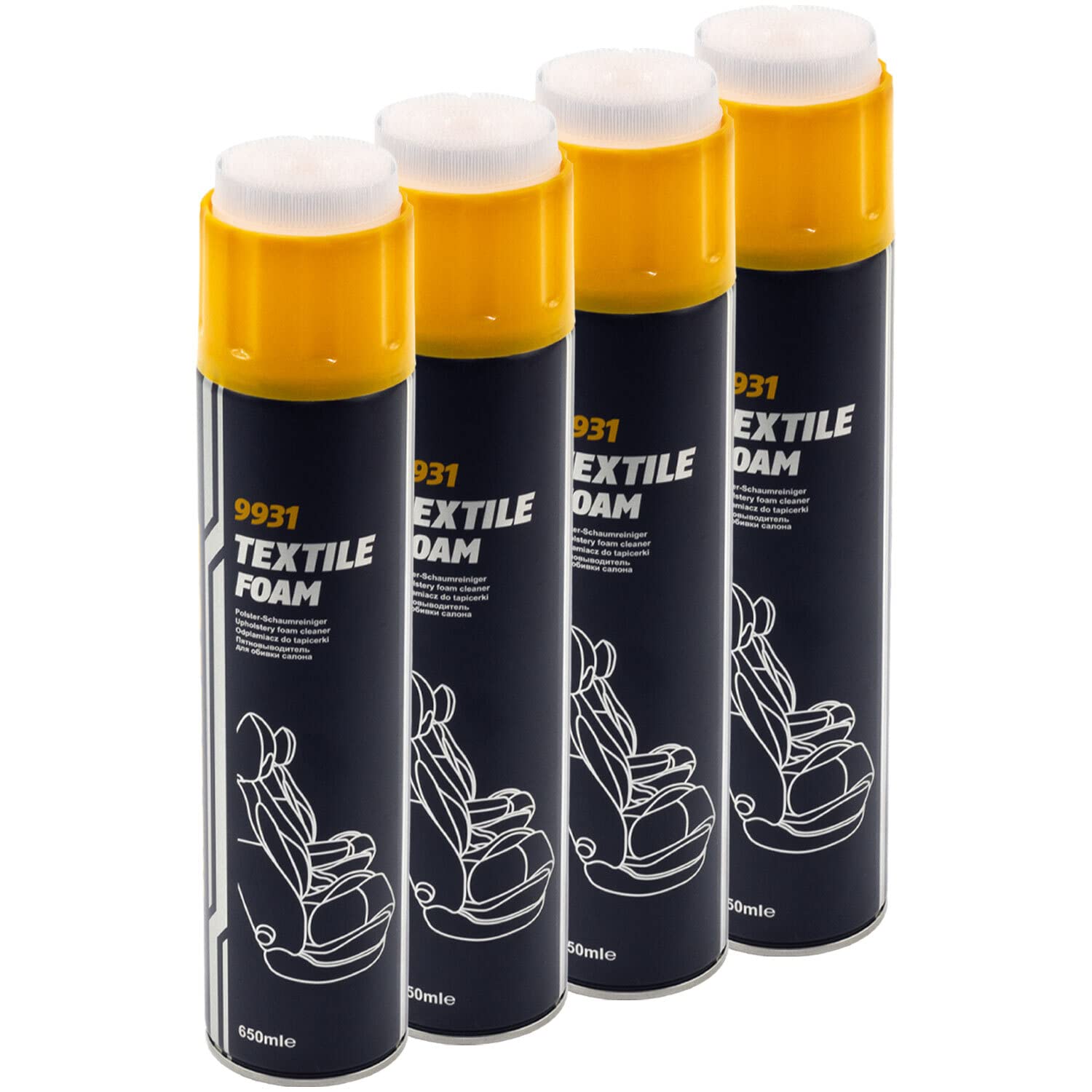 Polsterreiniger Textilreiniger Textile Foam MANNOL 4 X 650 ml Polsterreiniger Textilreiniger Textile Foam MANNOL 4 X 650 ml von MVH Bockauf