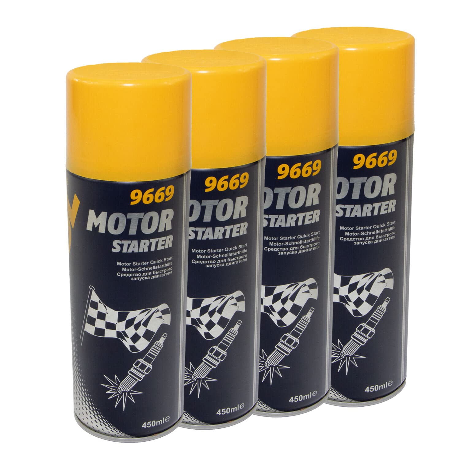 Starter Spray Starterspray Start Fix Starthilfe Motor MANNOL 4 X 450 ml von MVH Bockauf