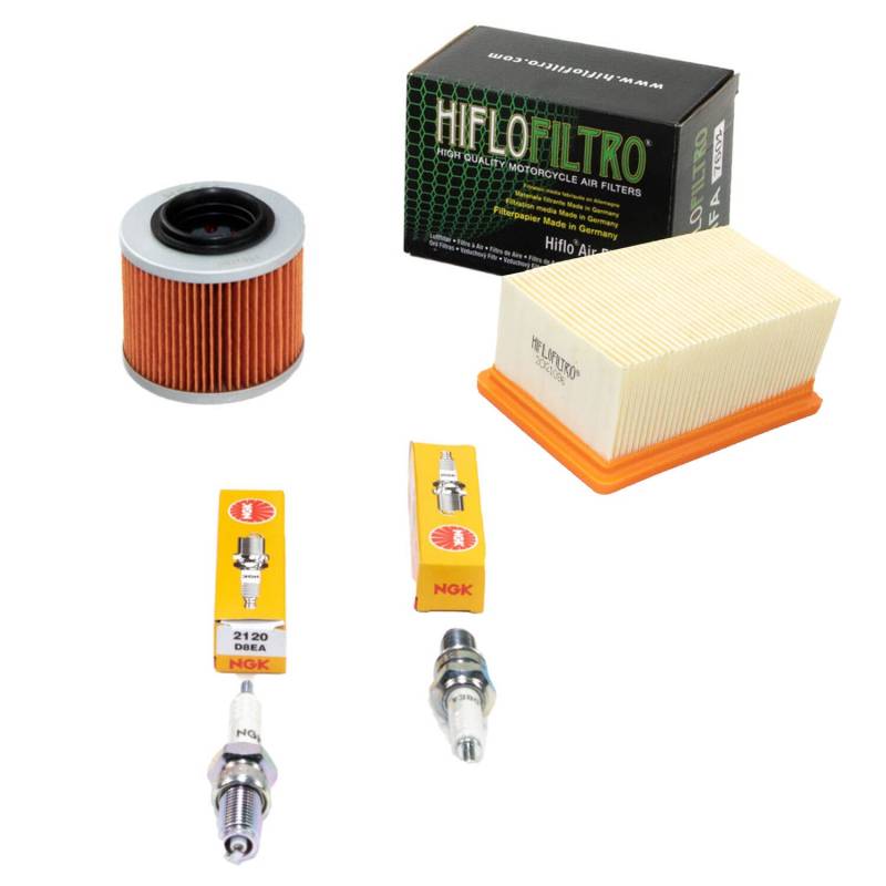 Wartungspaket Luftfilter + Ölfilter + Zündkerzen für BM W G 650 G650 Xmoto E65X/K15 Bj 2007-2010 von MVH Bockauf