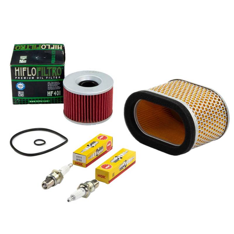 Wartungspaket Luftfilter + Ölfilter + Zündkerzen für Kawasaki Z 400 Z400 Baujahr 1978-1980 von MVH Bockauf
