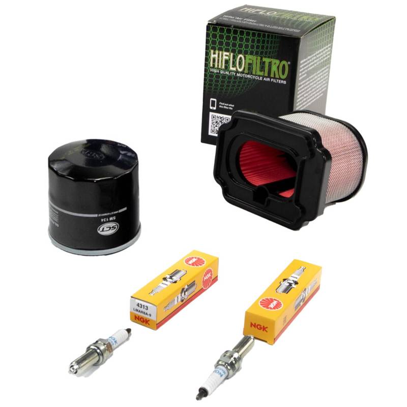 Wartungspaket Luftfilter + Ölfilter + Zündkerzen für Yamaha XTZ 700 XTZ700 Tenere DM071 DM081 Bj 2019-2022 von MVH Bockauf
