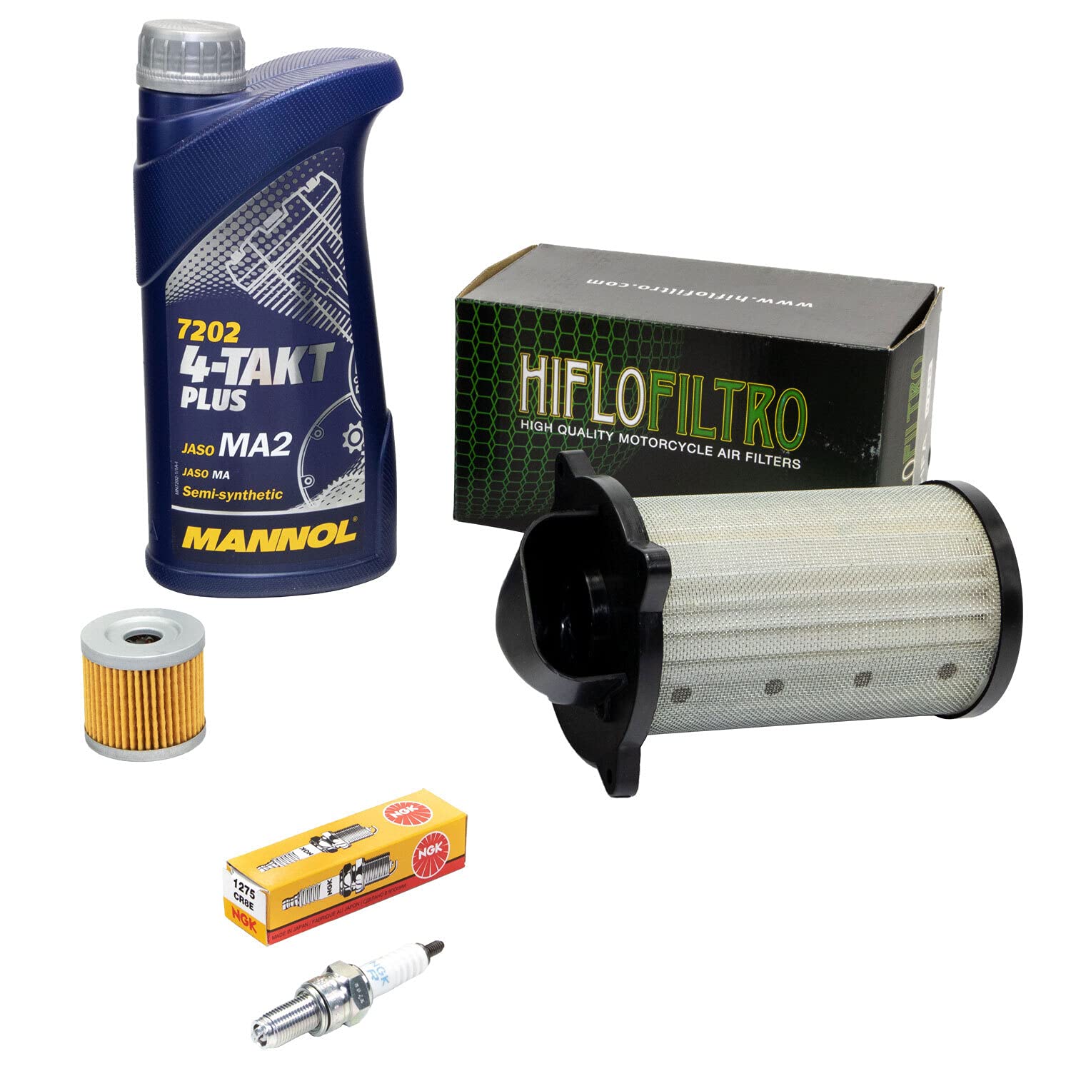 Wartungspaket Öl 1L + Luftfilter + Ölfilter + Zündkerze für Suzu ki GZ 125 GZ 125 U GZ125 WVAP AP Baujahr 1998-2013 Wartungspaket Öl 1L + Luftfilter + Ölfilter + Zündkerze für Suzu ki GZ 125 GZ 125 U GZ125 WVAP AP Baujahr 1998-2013 von MVH Bockauf
