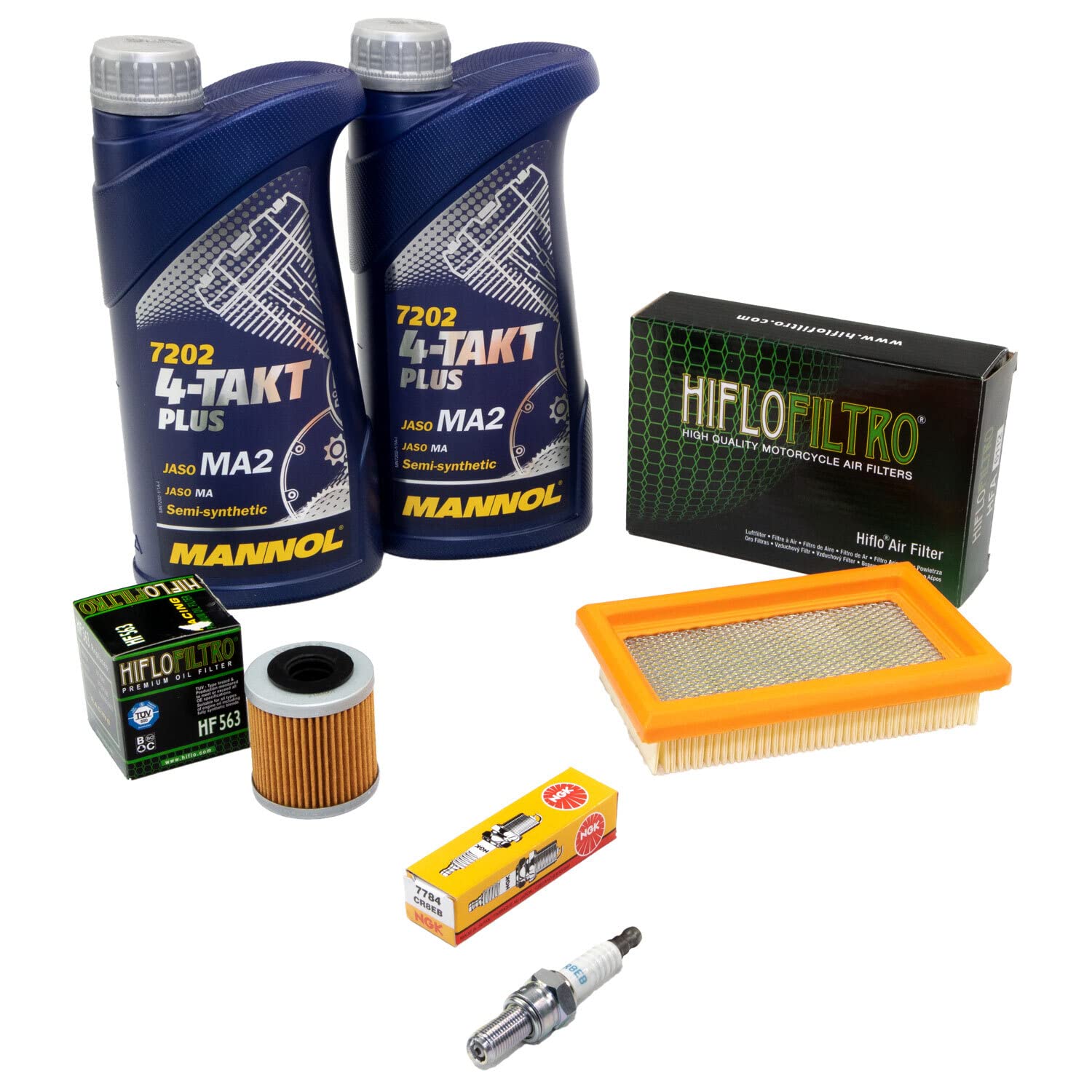 Wartungspaket Öl 2L + Luftfilter + Ölfilter + Zündkerze für Derbi GPR 125 4T GPR125 4T RG1A1A Baujahr 2009-2016 Wartungspaket Öl 2L + Luftfilter + Ölfilter + Zündkerze für Derbi GPR 125 4T GPR125 4T RG1A1A Baujahr 2009-2016 von MVH Bockauf