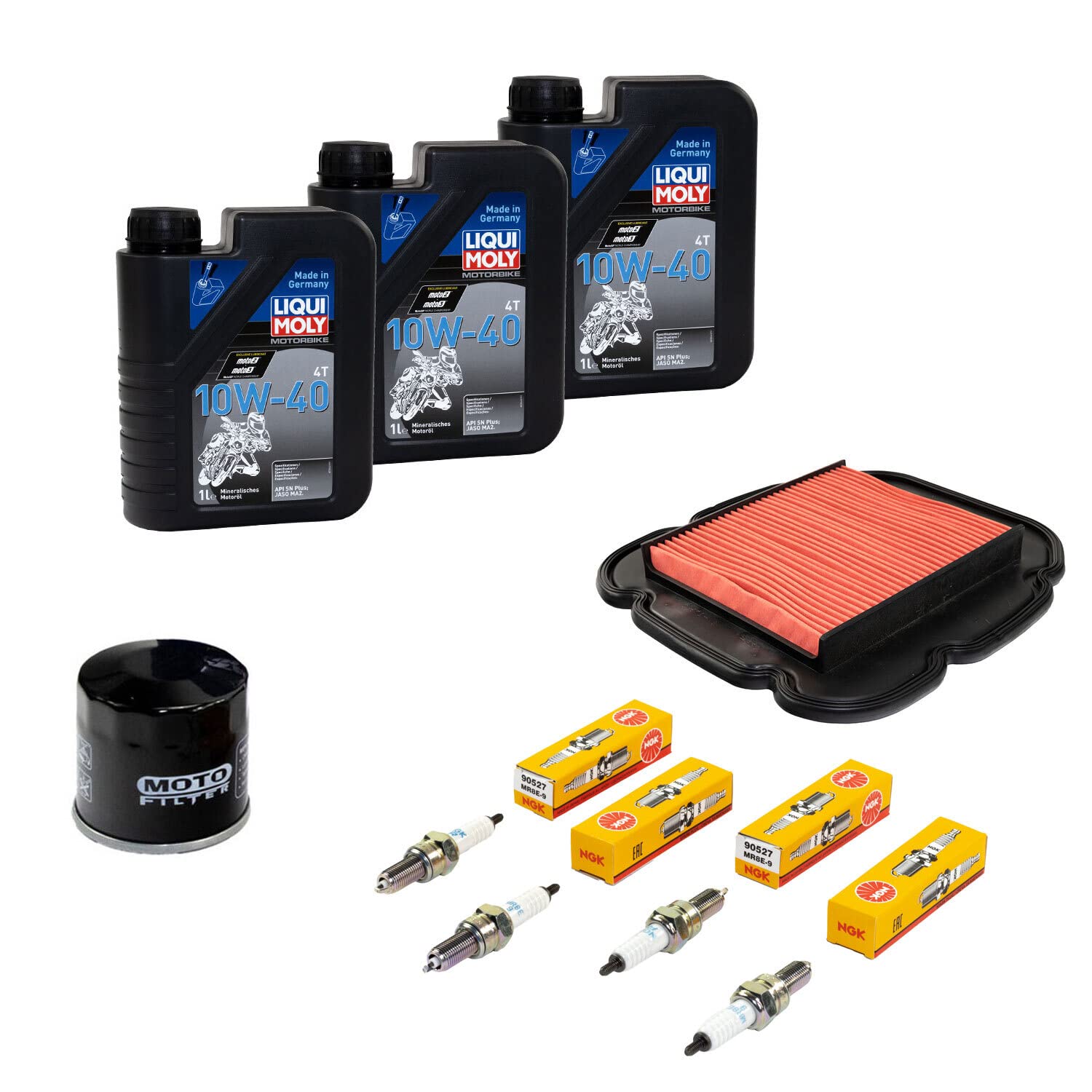 Wartungspaket Öl 3L + Luftfilter + Ölfilter + Zündkerzen für Suzu ki DL 650 DL650 V-Strom C733 C743 Baujahr 2017-2022 Wartungspaket Öl 3L + Luftfilter + Ölfilter + Zündkerzen für Suzu ki DL 650 DL650 V-Strom C733 C743 Baujahr 2017-2022 von MVH Bockauf