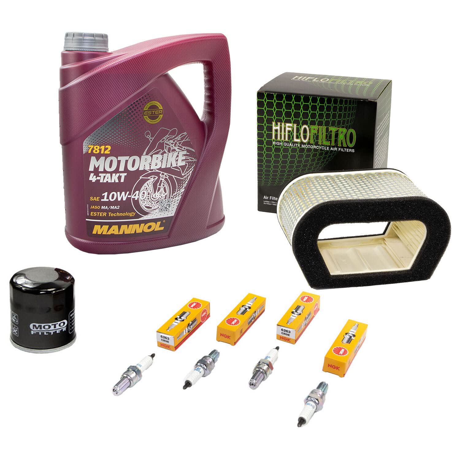 Wartungspaket Öl 4L + Luftfilter + Ölfilter + Zündkerzen für Yamaha YZF-R1 1000 RN01 RN04 Baujahr 1998-2001 Wartungspaket Öl 4L + Luftfilter + Ölfilter + Zündkerzen für Yamaha YZF-R1 1000 RN01 RN04 Baujahr 1998-2001 von MVH Bockauf